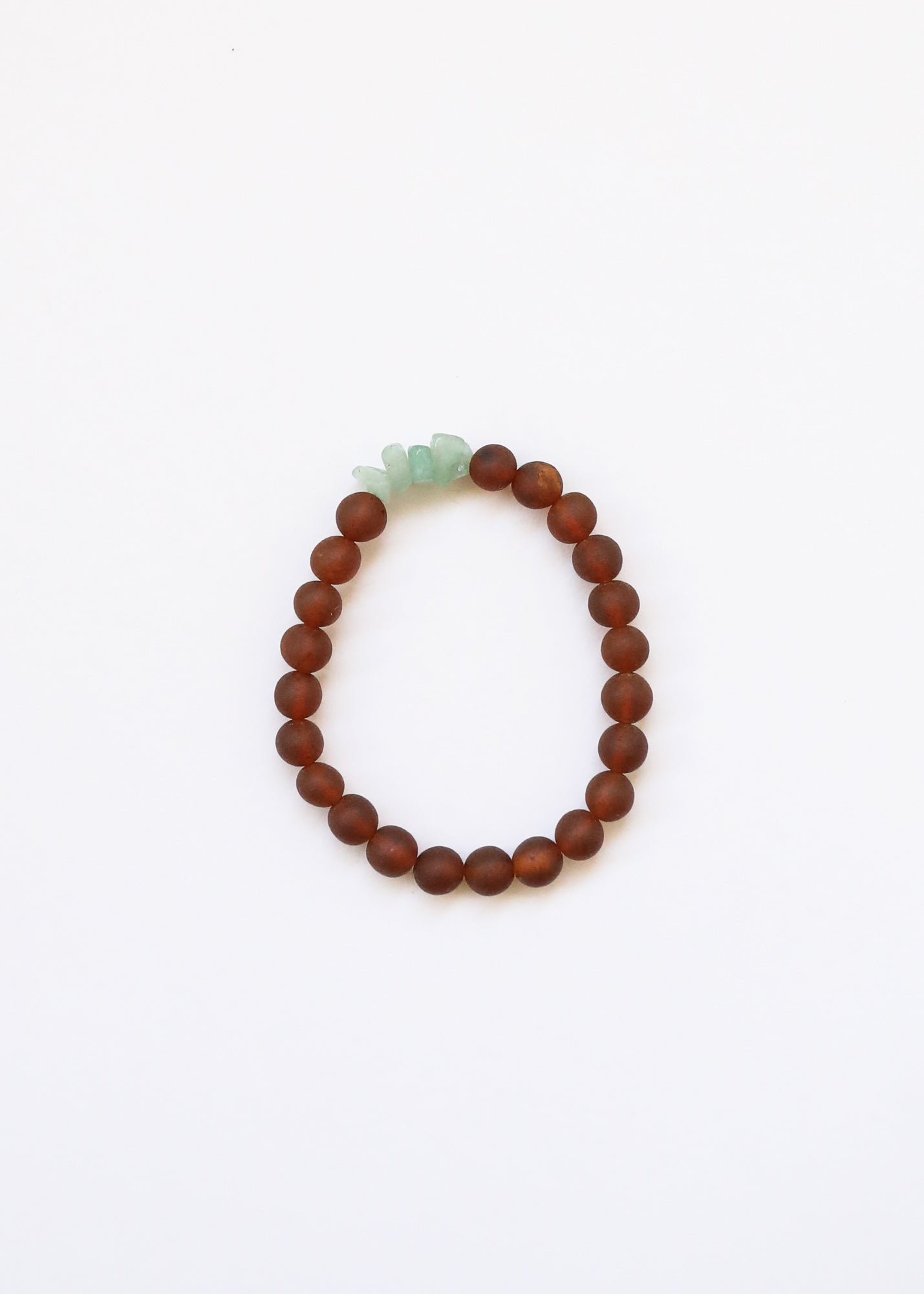 CanyonLeaf Raw Cognac Baltic Amber + Raw Aventurine || Adult Bracelet
