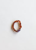CanyonLeaf Raw Cognac Baltic Amber + Raw Amethyst || Anklet or Bracelet