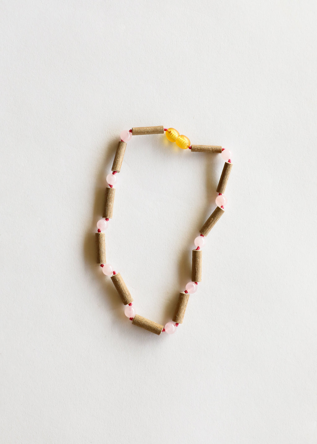 CanyonLeaf Hazelwood + Rose Quartz || Beaded Necklace