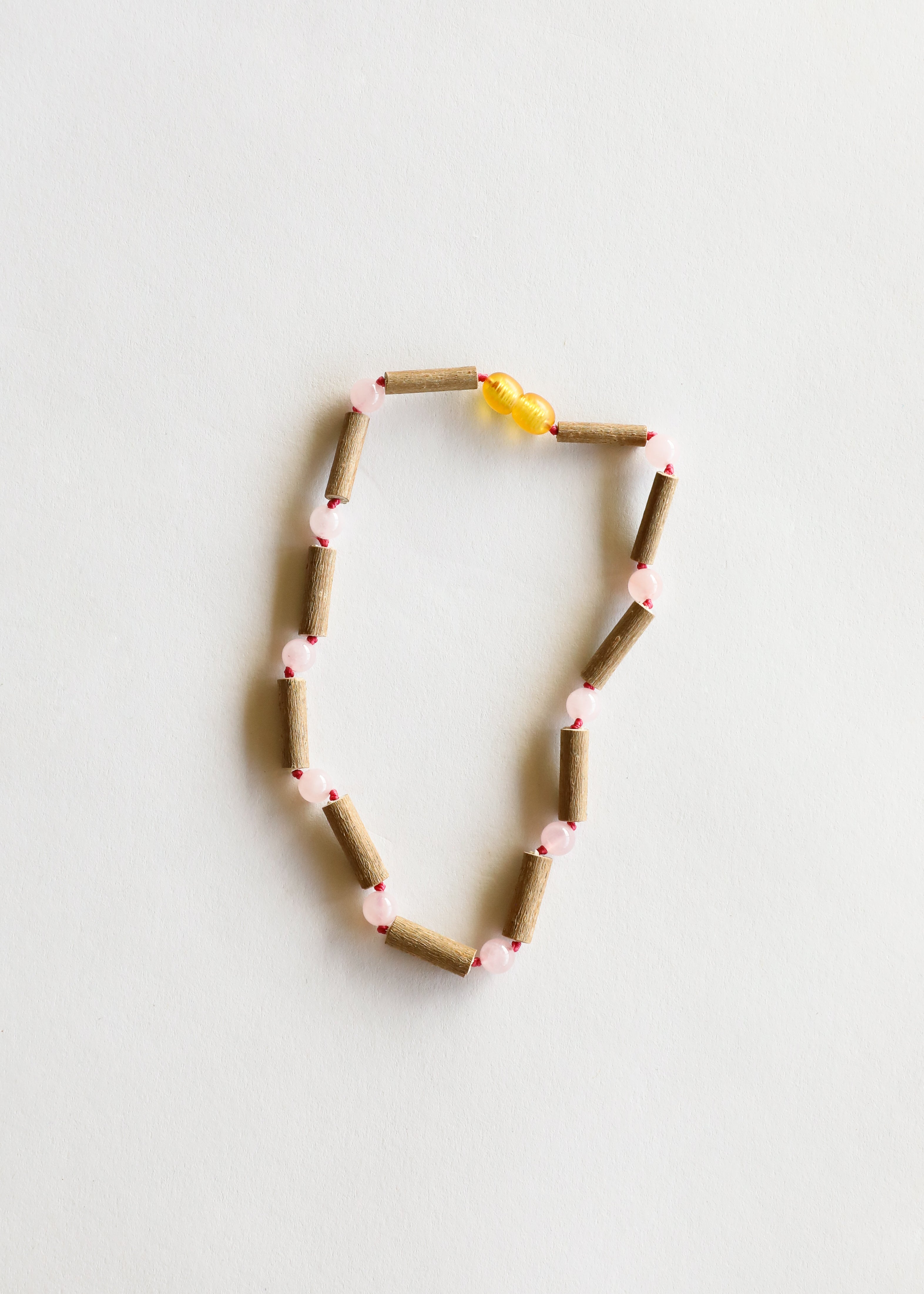 CanyonLeaf Hazelwood + Rose Quartz || Beaded Necklace