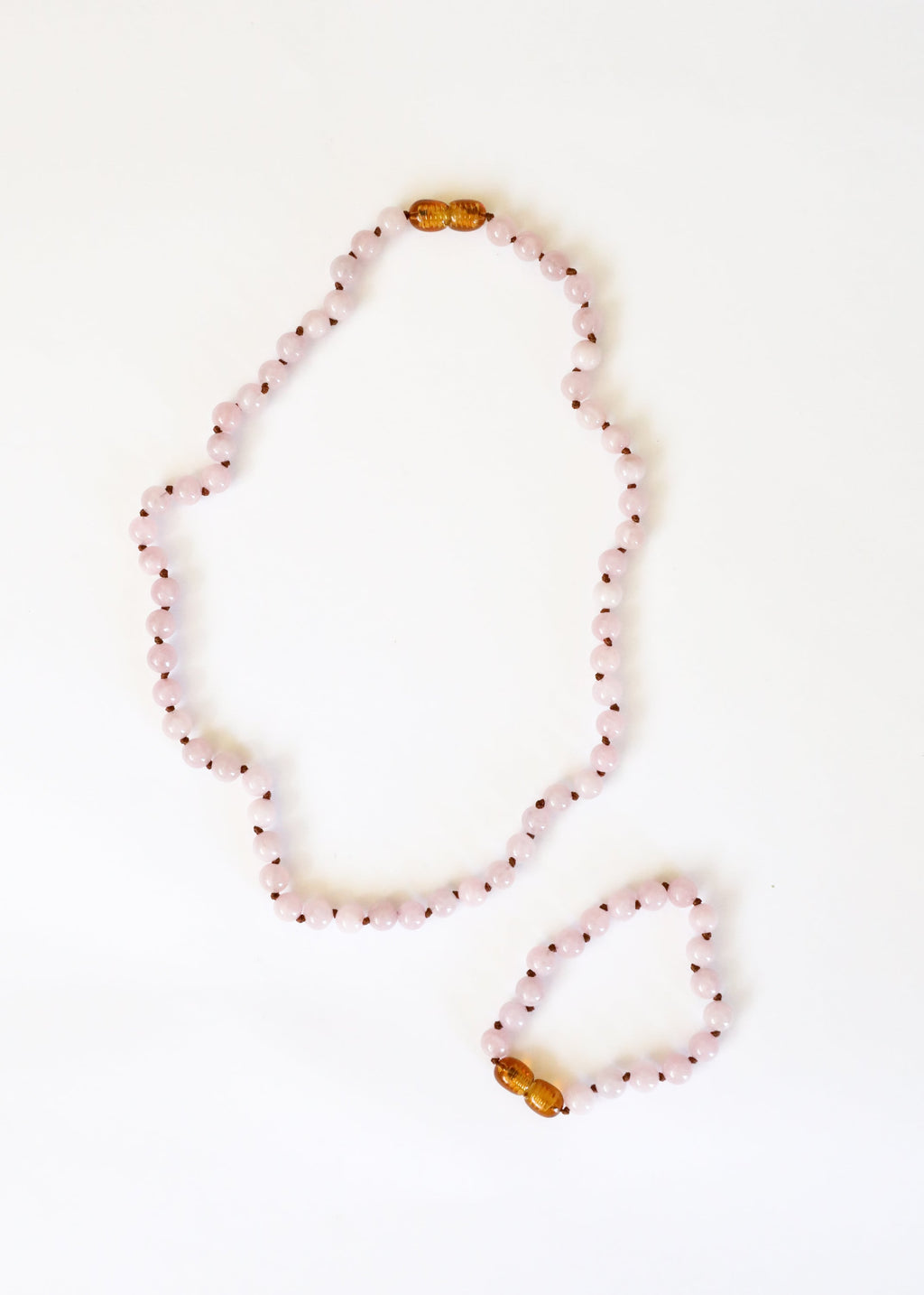 CanyonLeaf Pure Gemstone + Natural Rose Quartz || Beaded Necklace