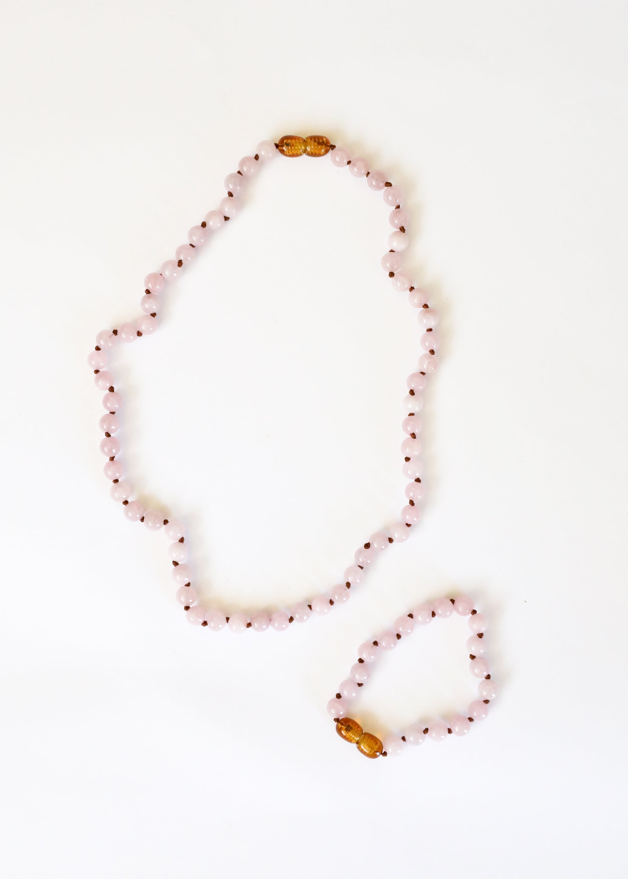 CanyonLeaf Pure Gemstone + Natural Rose Quartz || Beaded Necklace