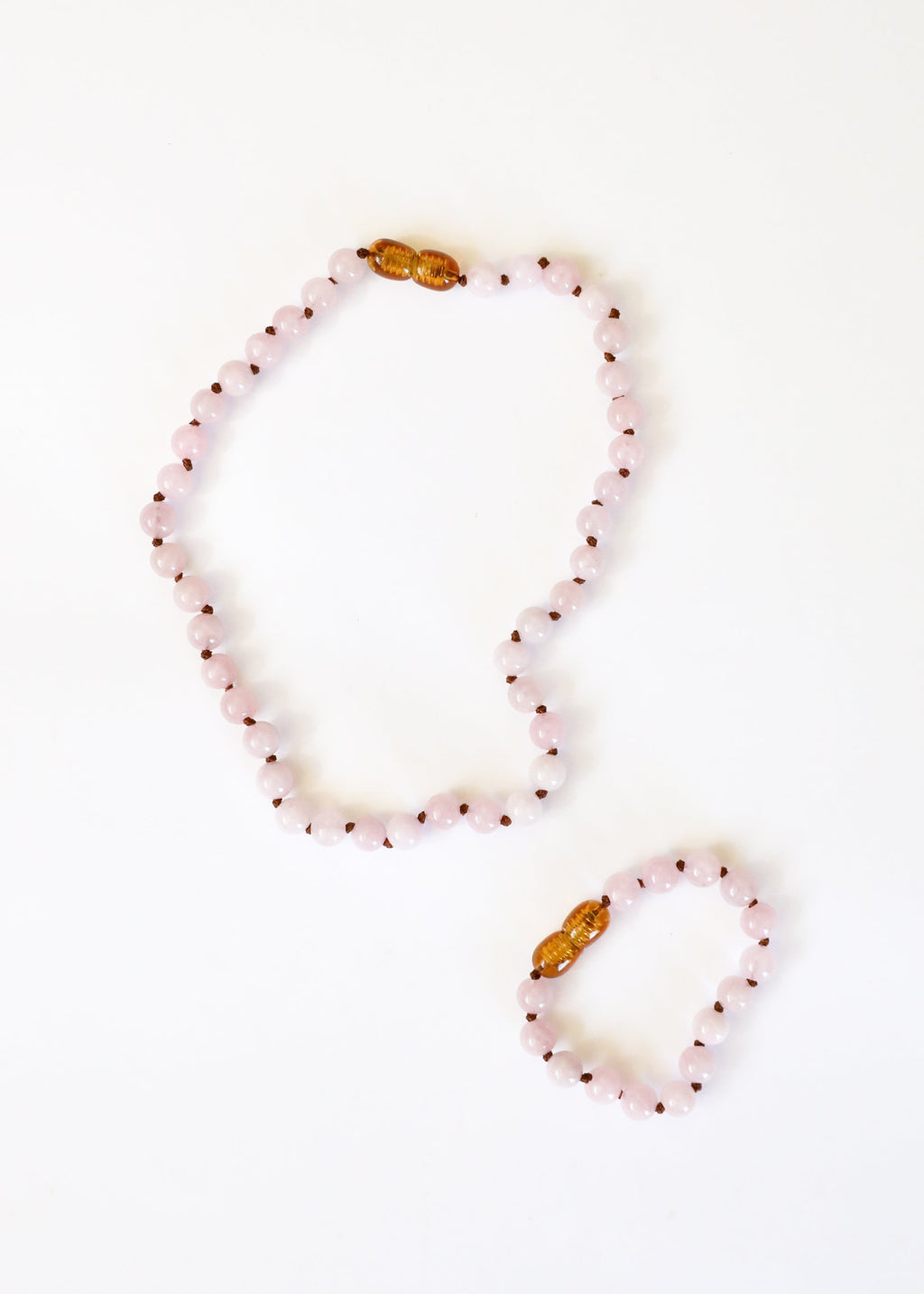 CanyonLeaf Pure Gemstone + Natural Rose Quartz || Beaded Necklace