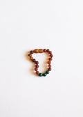 CanyonLeaf Raw Cognac Baltic Amber + Malachite || Anklet or Bracelet