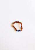 CanyonLeaf Raw Cognac Baltic Amber + Lapis Lazuli || Anklet or Bracelet