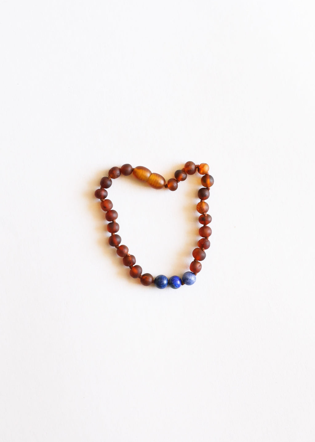 CanyonLeaf Raw Cognac Baltic Amber + Lapis Lazuli || Anklet or Bracelet