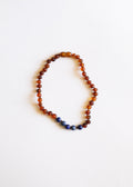 CanyonLeaf Raw Cognac Baltic Amber + Lapis Stone Necklace