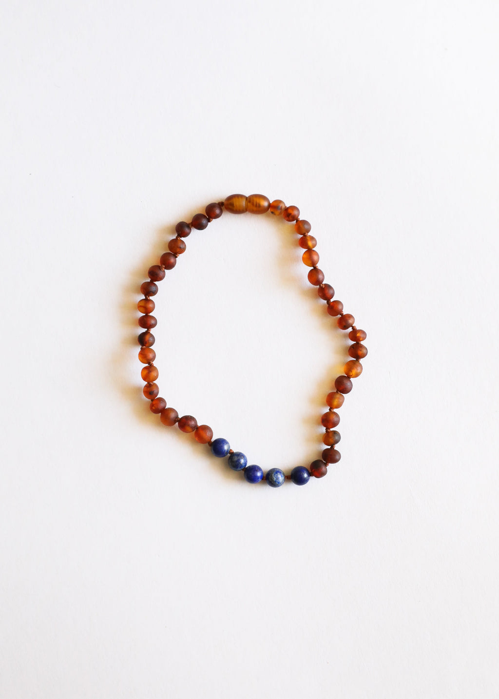 CanyonLeaf Raw Cognac Baltic Amber + Lapis || Necklace Set