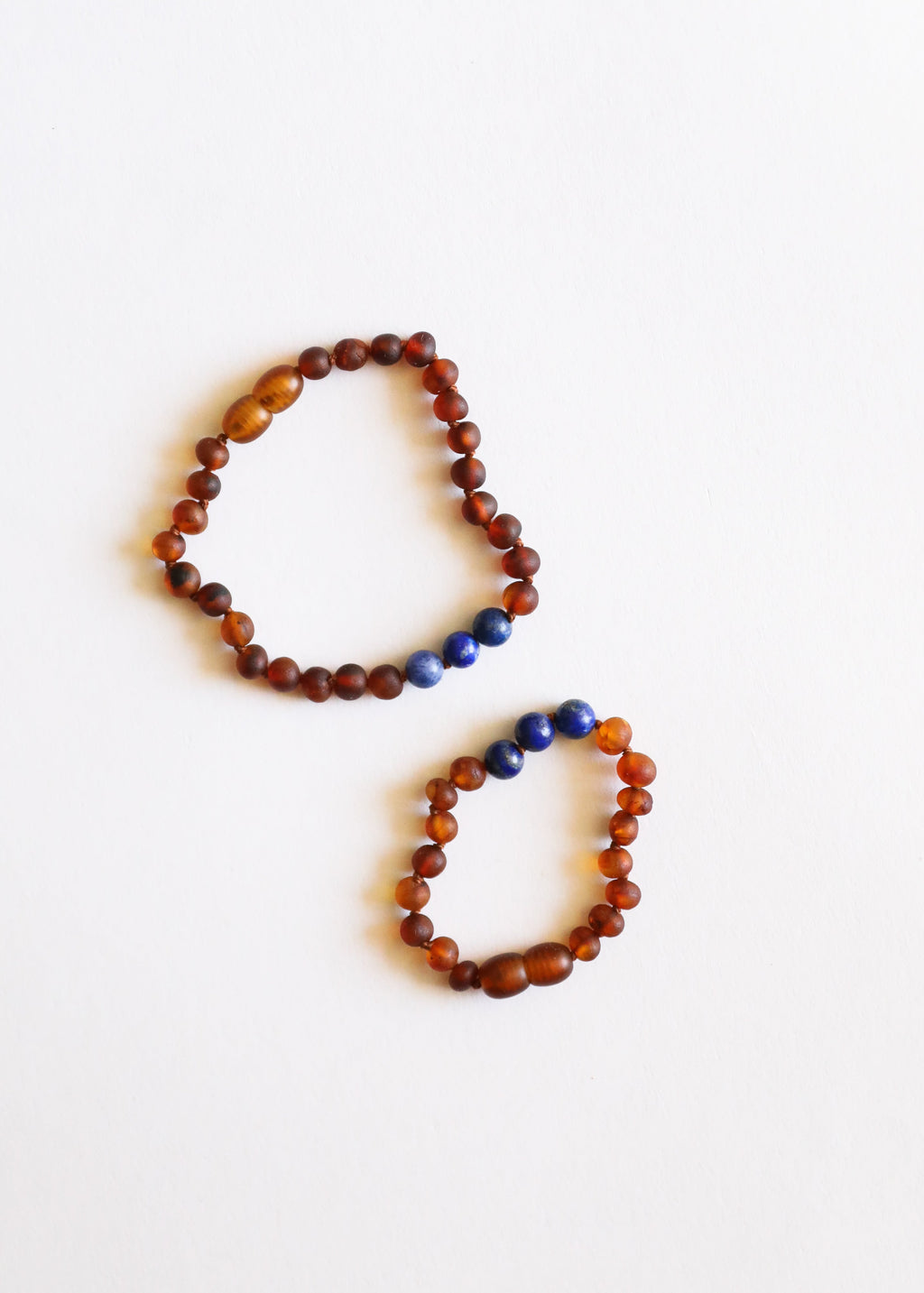 CanyonLeaf Raw Cognac Baltic Amber + Lapis Lazuli || Anklet or Bracelet