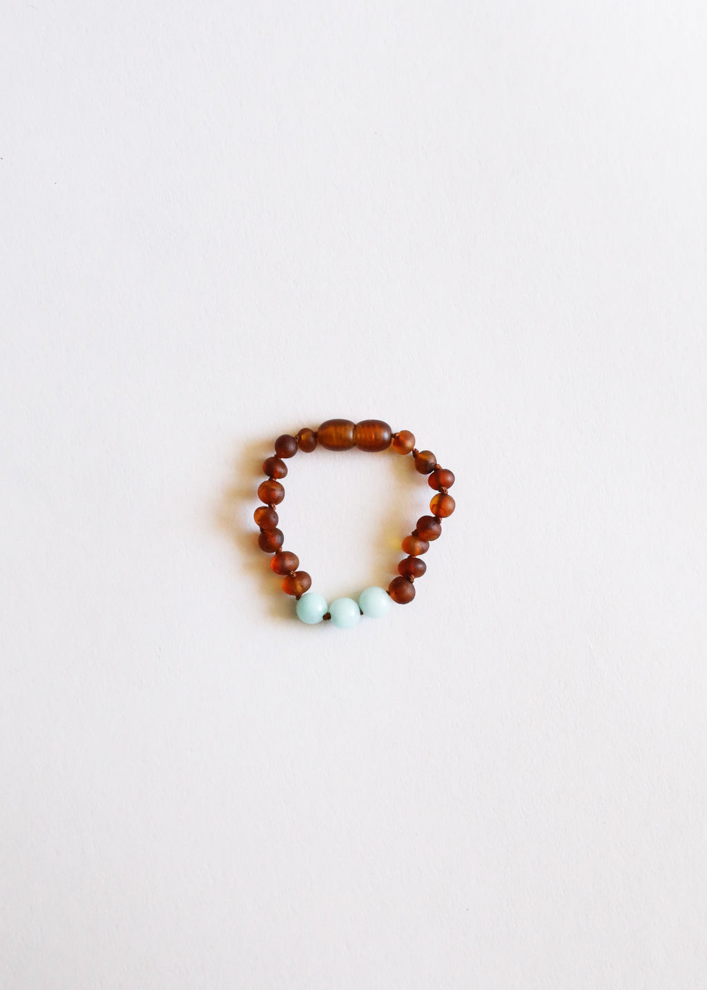 CanyonLeaf Raw Cognac Baltic Amber + Amazonite || Anklet or Bracelet