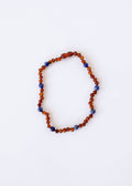 CanyonLeaf Raw Cognac Baltic Amber + Lapis Lazuli || Halo Necklace ||