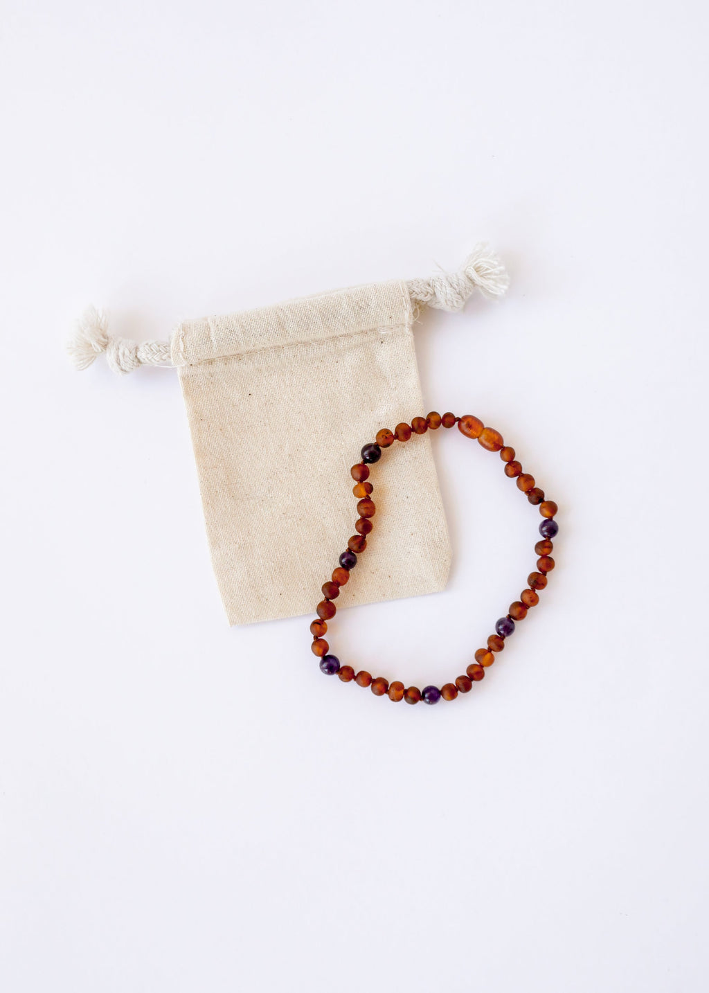 CanyonLeaf Raw Cognac Baltic Amber + Amethyst || Halo Necklace ||
