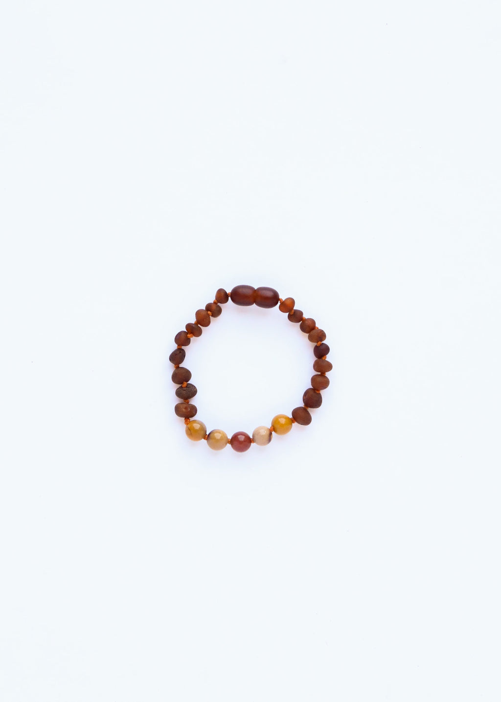 CanyonLeaf Raw Cognac Baltic Amber + Mookaite Jasper || Anklet or Bracelet
