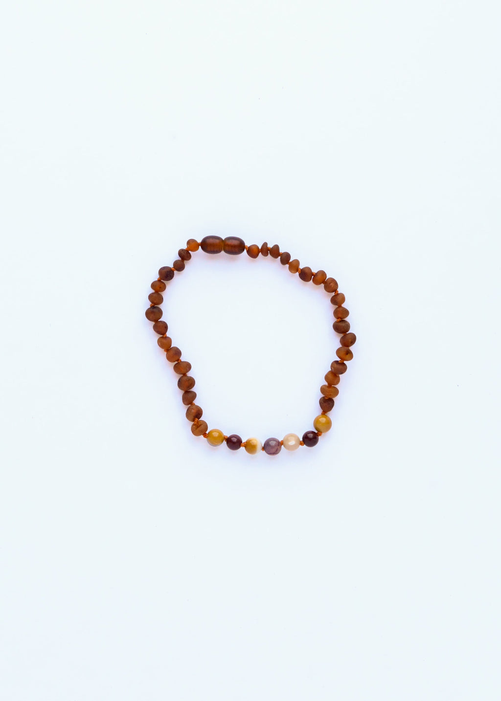 CanyonLeaf Raw Cognac Baltic Amber + Mookaite Jasper || Anklet or Bracelet