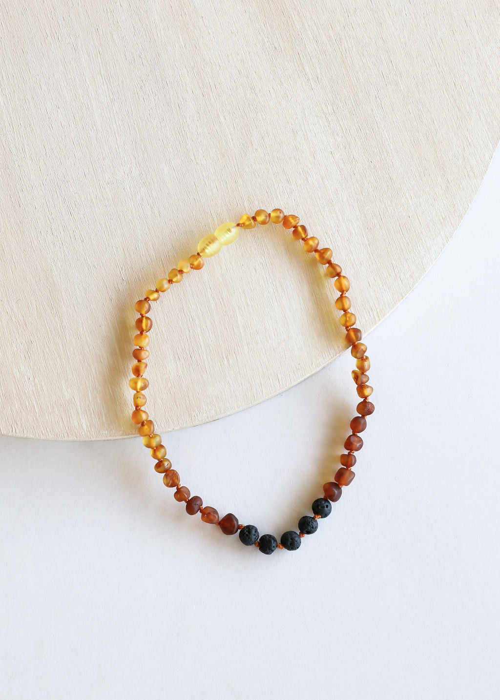 CanyonLeaf Raw Ombre Baltic Amber + Lava || Necklace