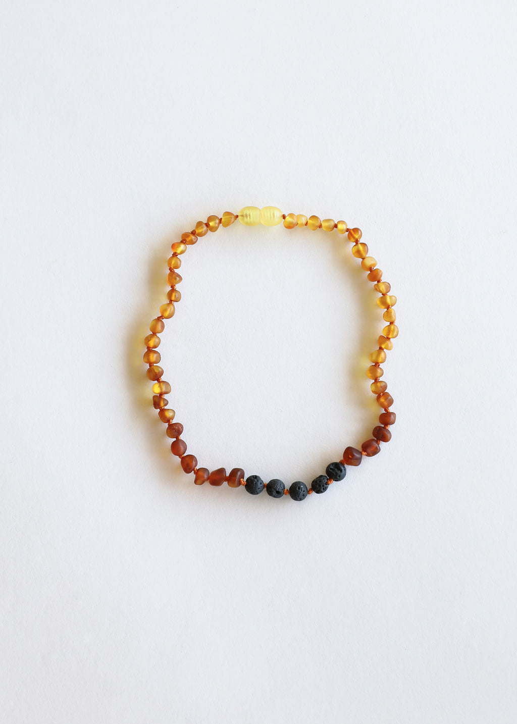 CanyonLeaf Raw Ombre Baltic Amber + Lava || Necklace