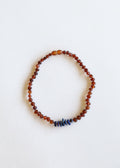 CanyonLeaf Raw Cognac Baltic Amber + Raw Lapis || Necklace