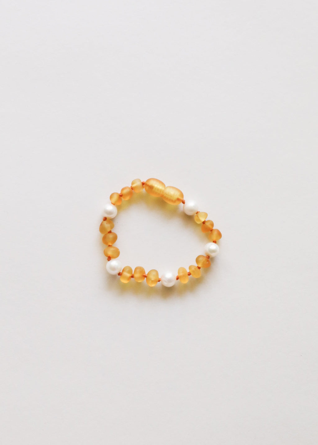 CanyonLeaf Raw Honey Baltic Amber + Pearl Halo || Anklet or Bracelet