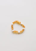CanyonLeaf Raw Honey Baltic Amber + Pearl Halo || Anklet or Bracelet