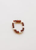CanyonLeaf Raw Cognac Baltic Amber + Pearl Halo || Anklet or Bracelet