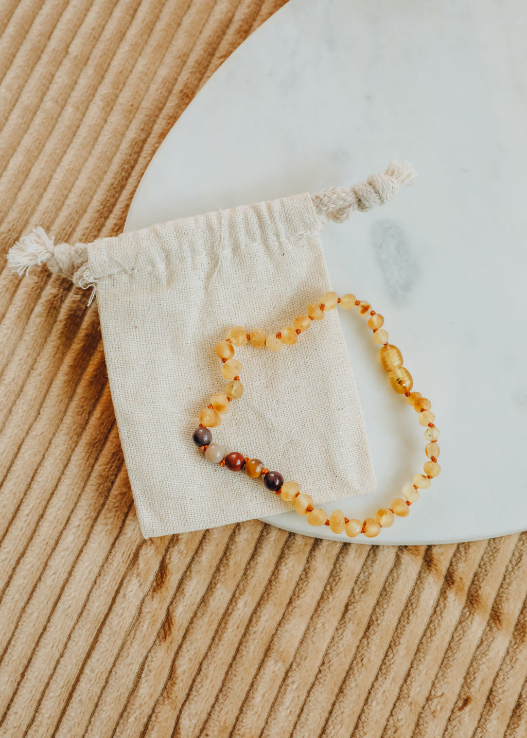 CanyonLeaf Raw Honey Baltic Amber + Mookaite Jasper || Anklet or Bracelet