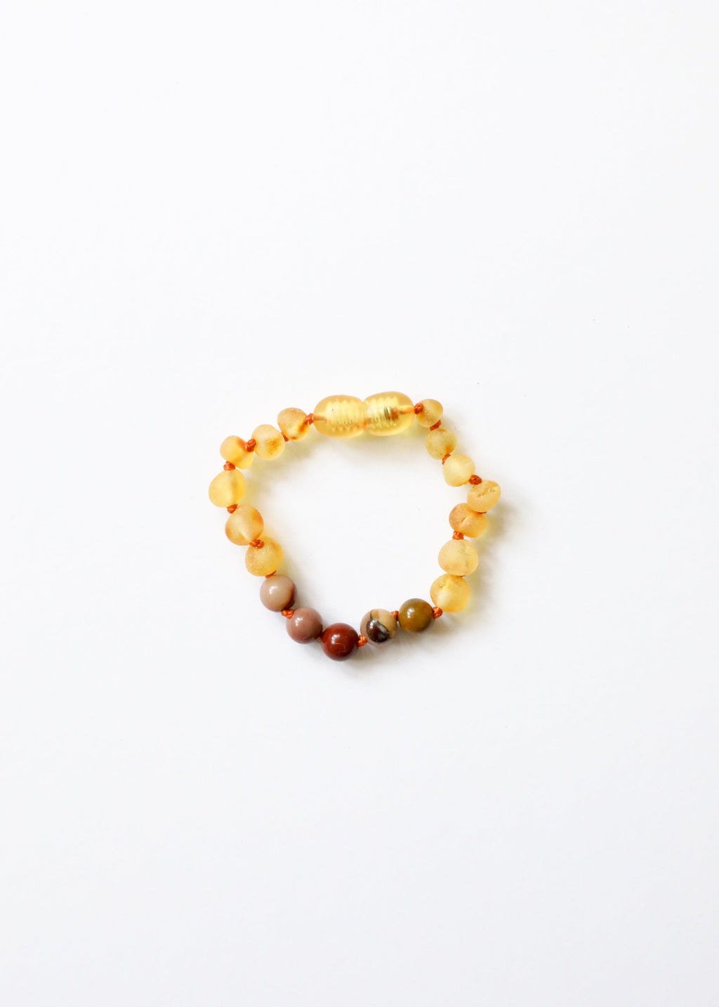 CanyonLeaf Raw Honey Baltic Amber + Mookaite Jasper || Anklet or Bracelet