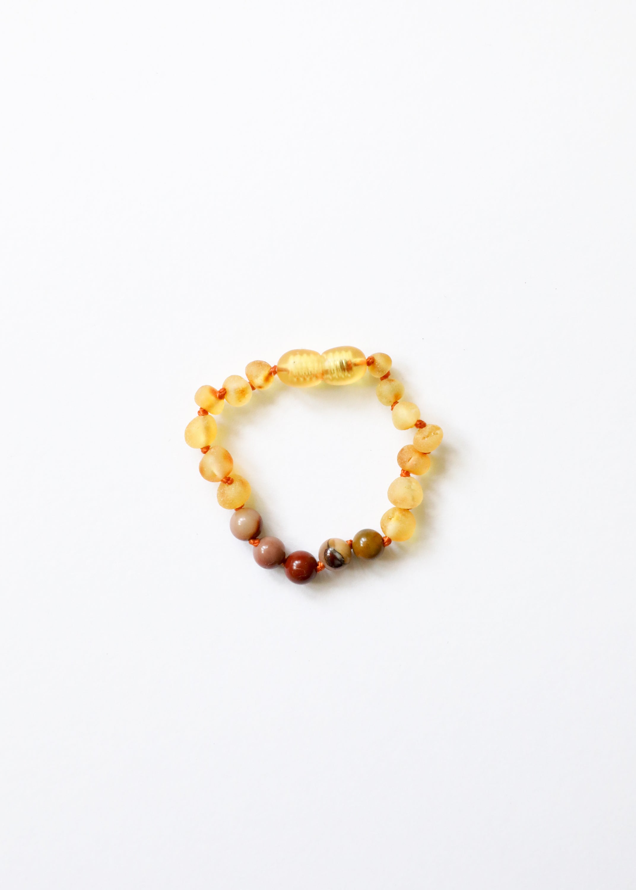 CanyonLeaf Raw Honey Baltic Amber + Mookaite Jasper || Anklet or Bracelet