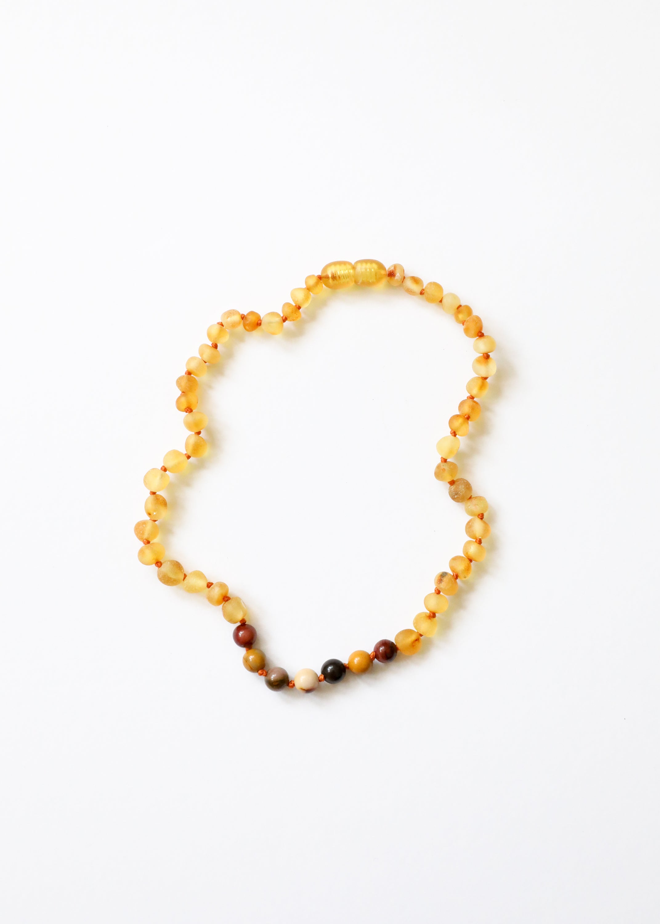 CanyonLake Raw Honey Baltic Amber + Mookaite Jasper || Necklace