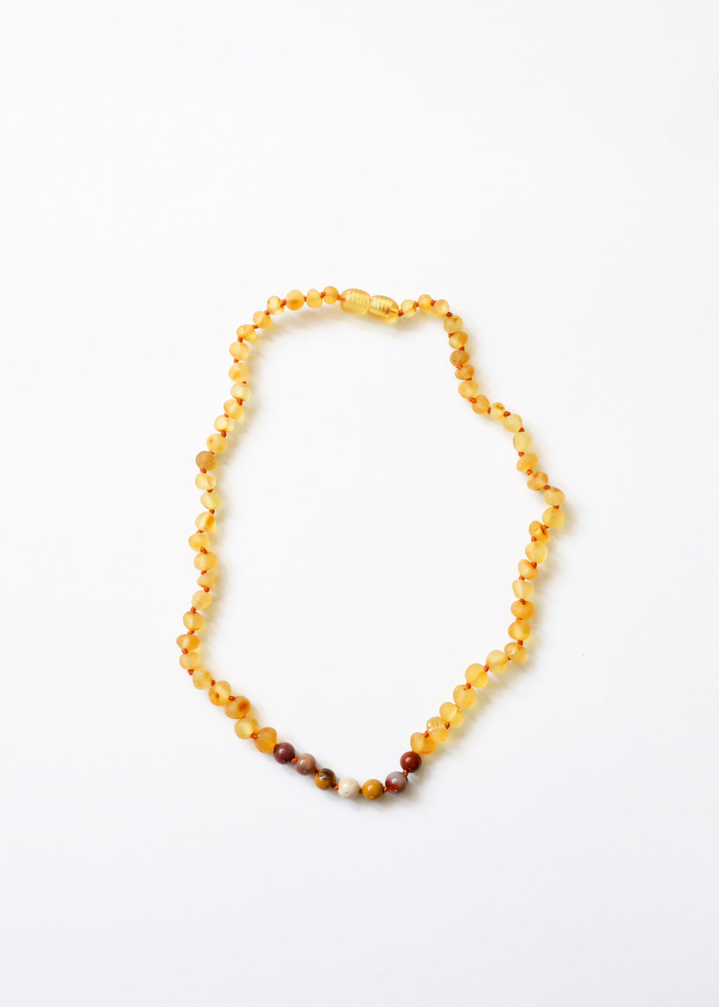 CanyonLake Raw Honey Baltic Amber + Mookaite Jasper || Necklace