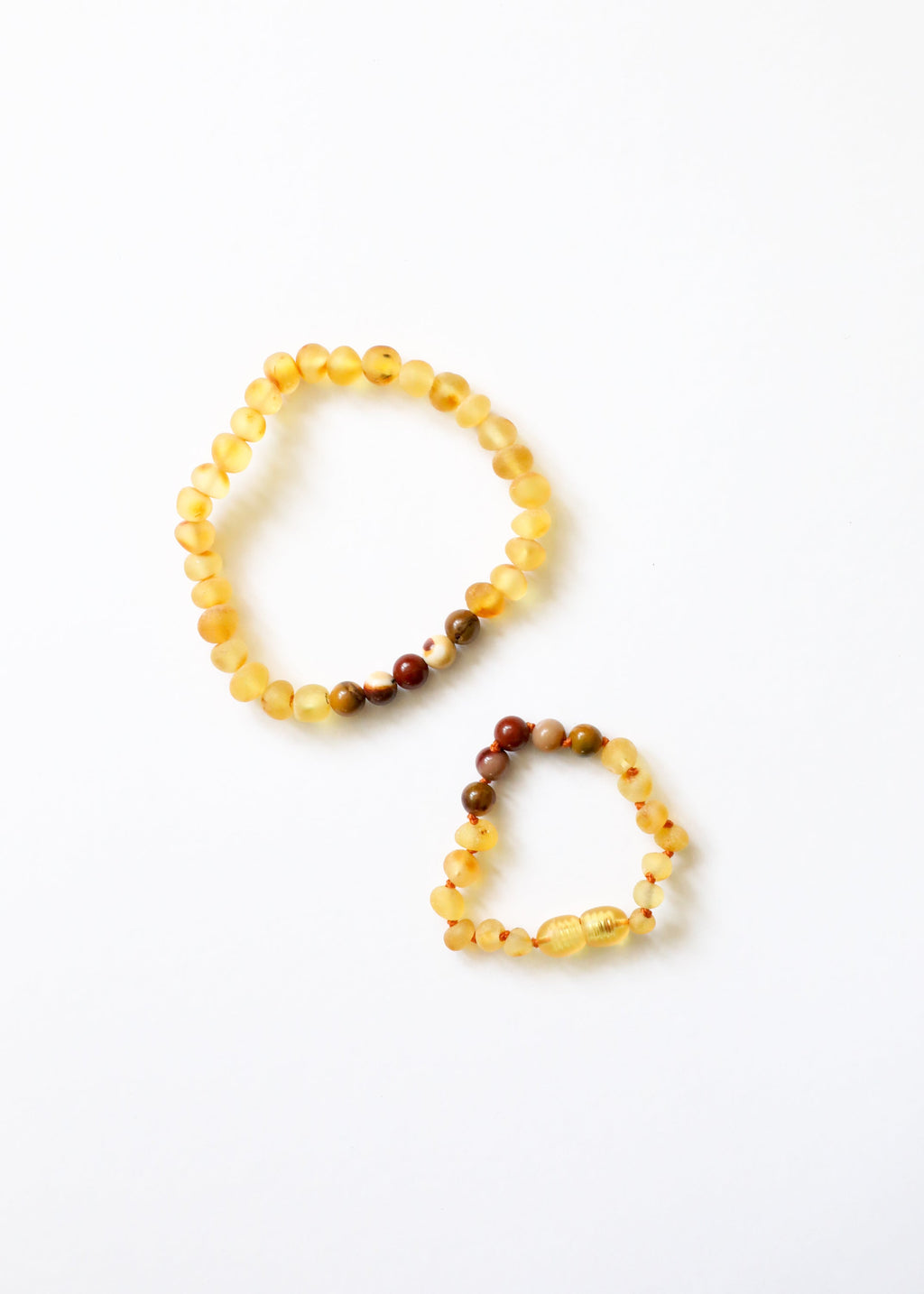 CanyonLeaf Raw Honey Baltic Amber + Mookaite Jasper || Anklet or Bracelet