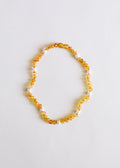 CanyonLeaf Raw Honey Baltic Amber + Pearl Halo || Necklace