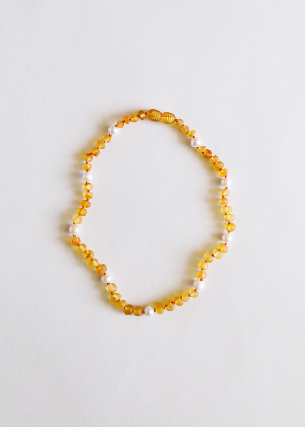 CanyonLeaf Raw Honey Baltic Amber + Pearl Halo || Necklace Set