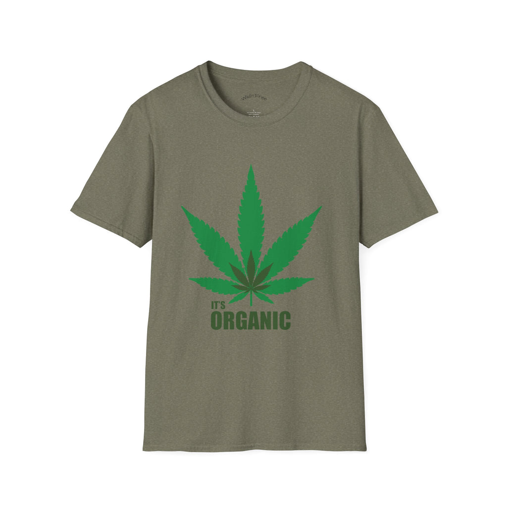 Wild'n'Free Cannabis Leaf T-Shirt – "It's Organic" Graphic Tee