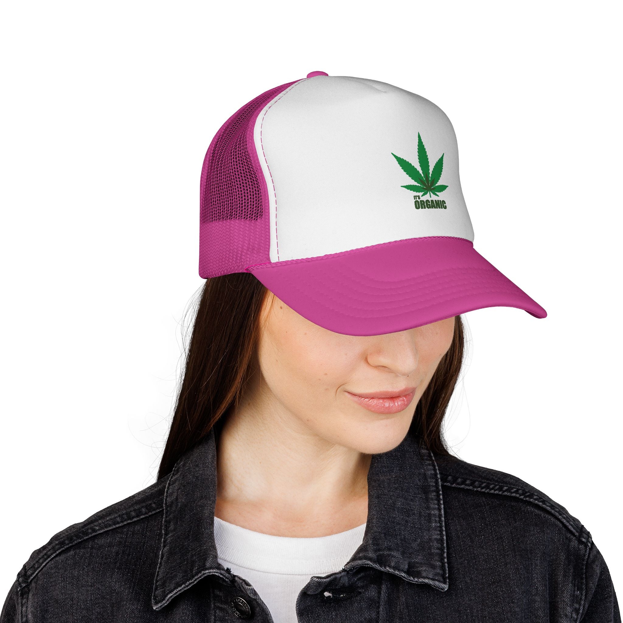 Wild'n'Free Marijuana Leaf Trucker Cap — 'It's Organic'