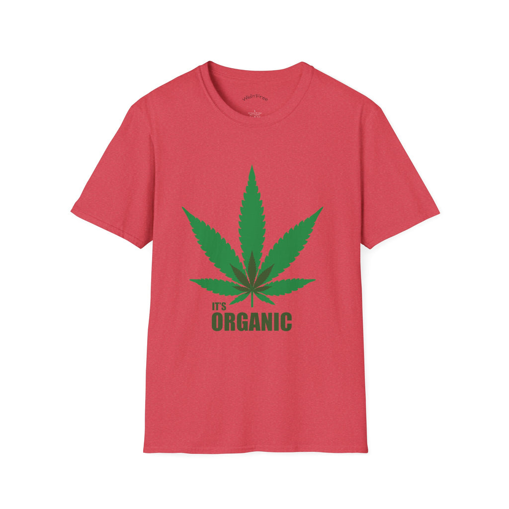 Wild'n'Free Cannabis Leaf T-Shirt – "It's Organic" Graphic Tee