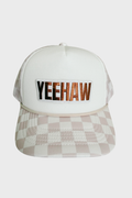 Yeehaw- Checkered Mesh Trucker Hat