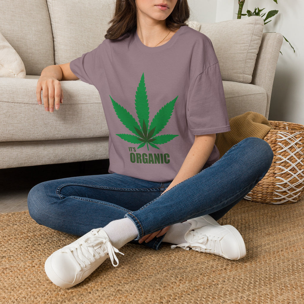 Wild'n'Free Cannabis Leaf T-Shirt – "It's Organic" Graphic Tee