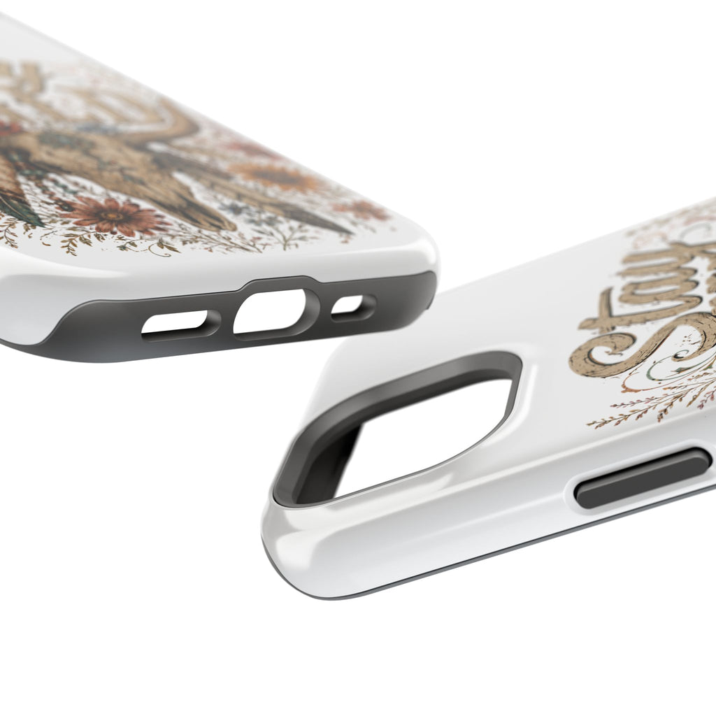 Stay Wild Phone Case — Boho Skull Floral Magnetic Impact-Resistant Case -Wild'n'Free American Exclusive!