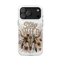 Stay Wild Phone Case — Boho Skull Floral Magnetic Impact-Resistant Case -Wild'n'Free American Exclusive!