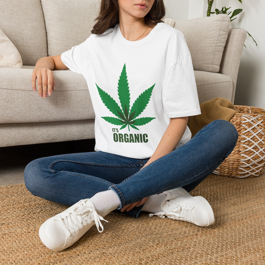 Wild'n'Free Cannabis Leaf T-Shirt – "It's Organic" Graphic Tee