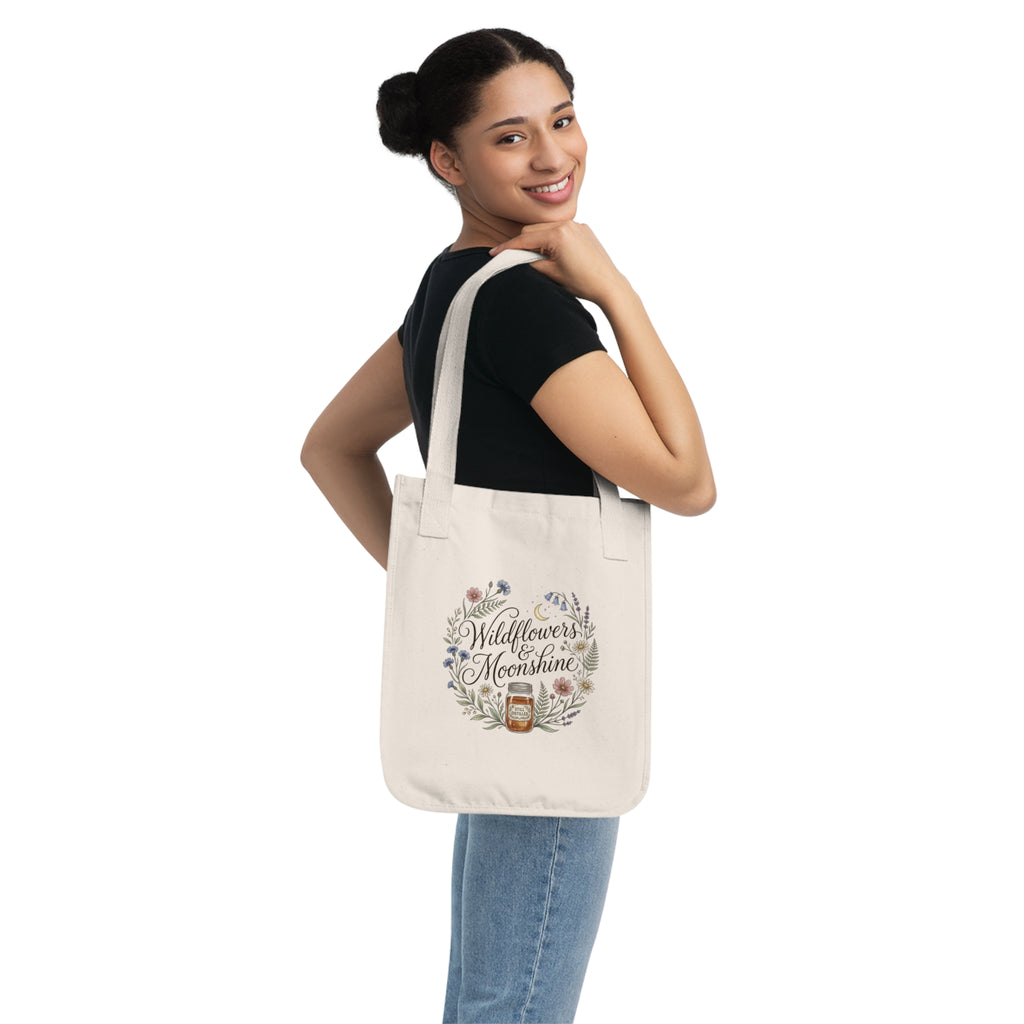 Wildflowers & Moonshine Organic Canvas Tote Bag - Wild'n'Free Exclusive!