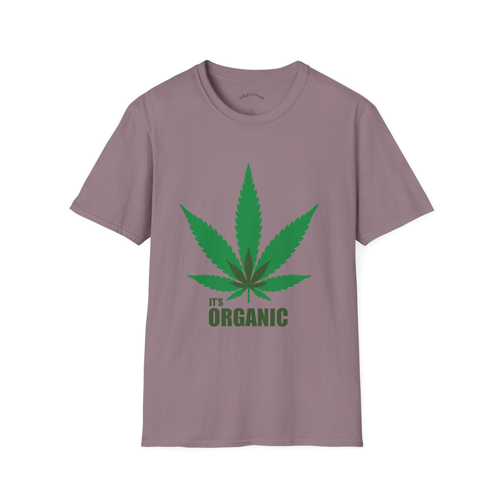 Wild'n'Free Cannabis Leaf T-Shirt – "It's Organic" Graphic Tee