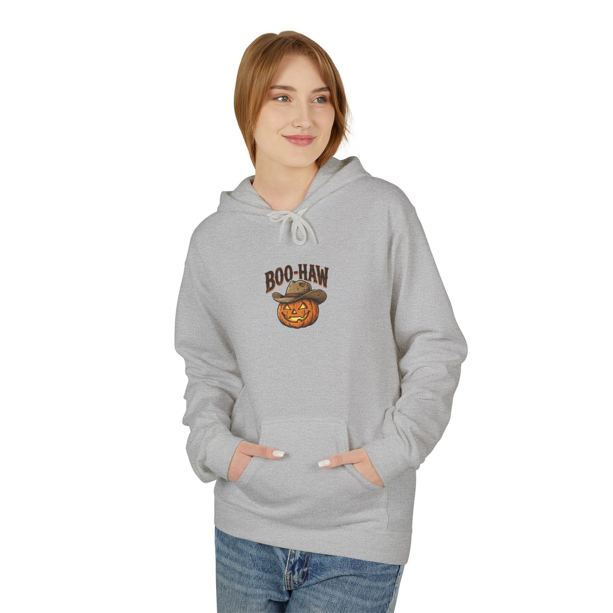 Boo-Haw Halloween Hoodie — Cowgirl Scarecrow Pumpkin Fall Pullover - Wild'n'Free Exclusive!