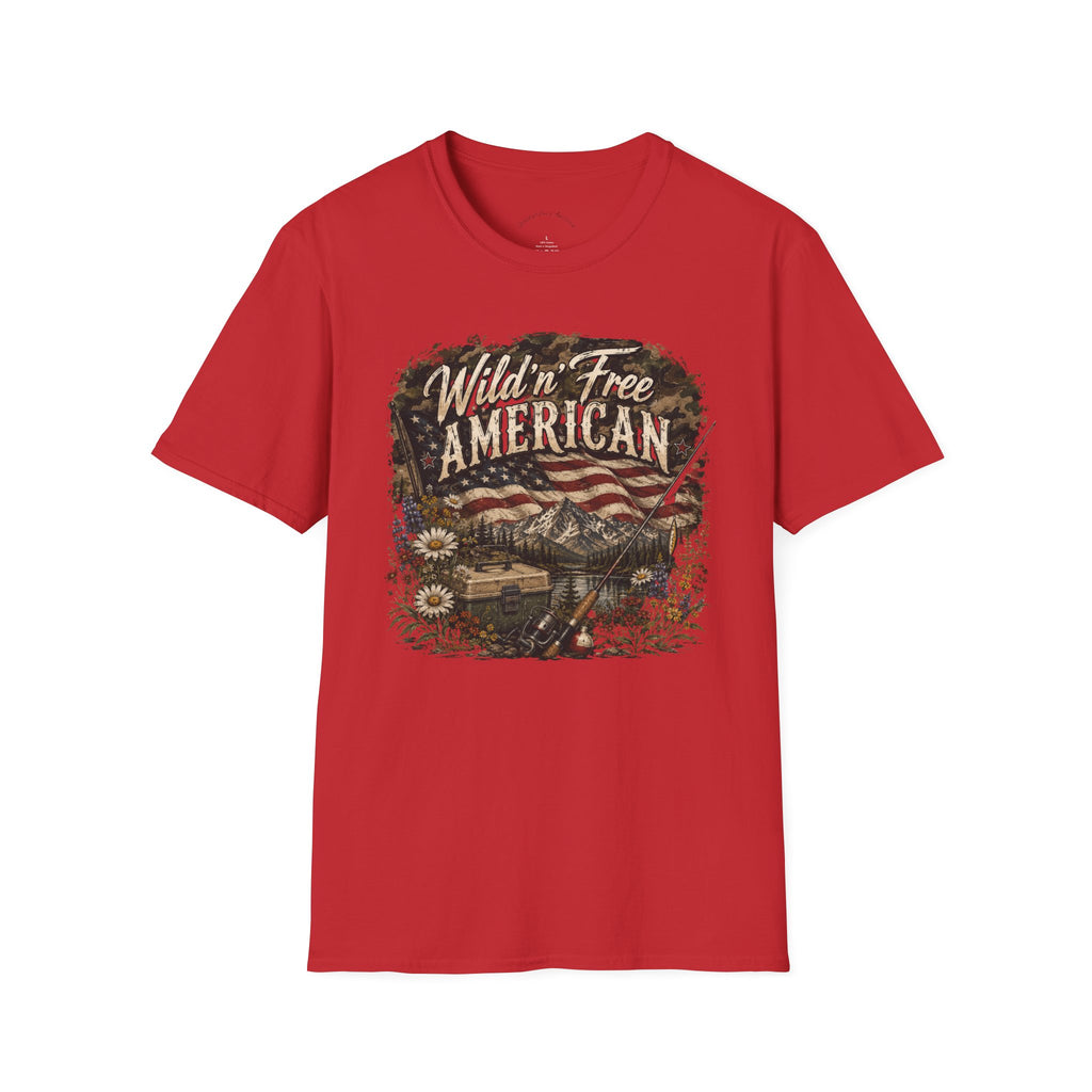Wild 'n' Free American Exclusive T-Shirt — Vintage Flag Graphic Tee
