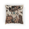 Southwestern Skull, Pumpkin & Boots Halloween Woven Decorative Fall Throw Pillow - Wild'n'Free Exclusive!