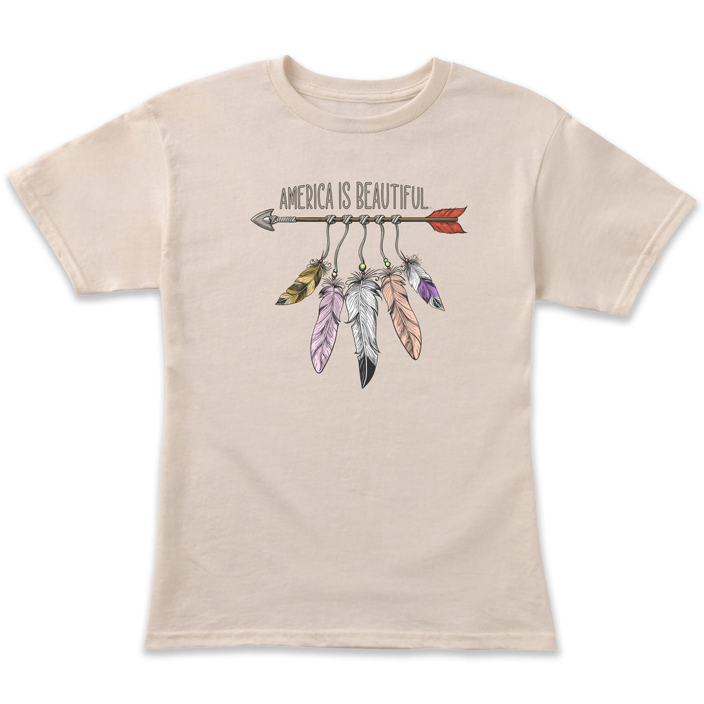 Arrow & Feathers Womens Graphic T-shirt America The Beautiful®