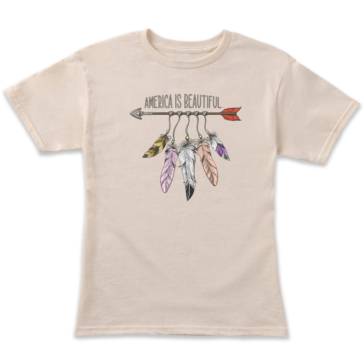 Arrow & Feathers Womens Graphic T-shirt America The Beautiful®