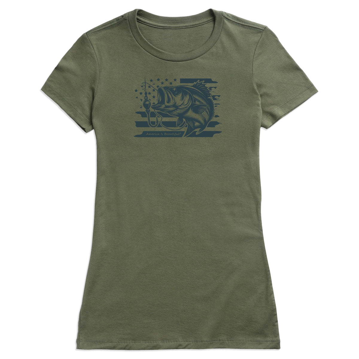 Bass & Flag Graphic Tee 2.0 Women from America The Beautiful®