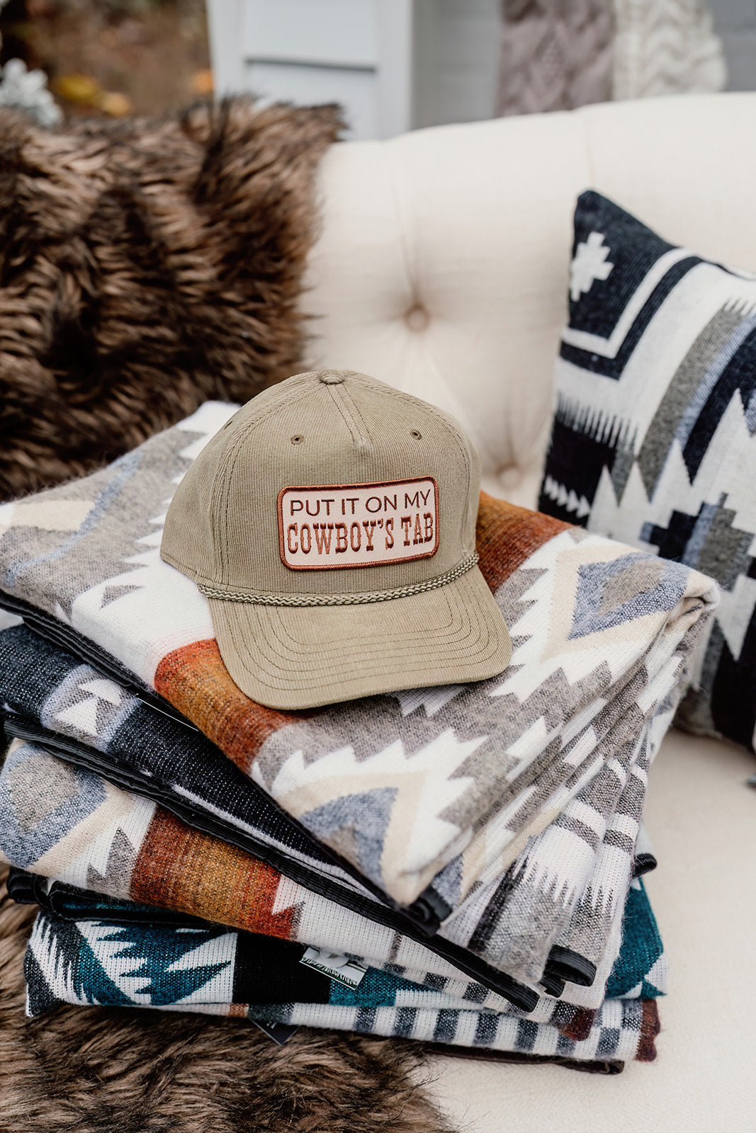 Put it on my Cowboys Tab - Embroidered Patch on Corduroy Hat