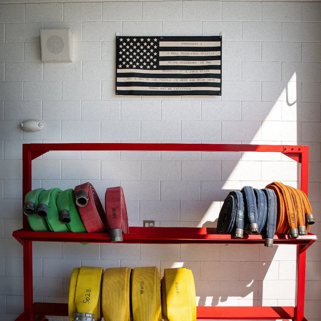 Recycled Firefighter American Flag - Combat Boot Leather - Second Amendment